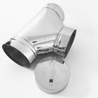 Insulated 90 Degree Tee Double Wall Chimney Pipe With Cap For Spigot Chimney System