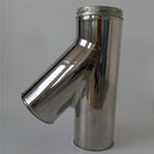 135 Degree Tee Piece Twin Wall Insulated Flue Pipe In With Twist Lock